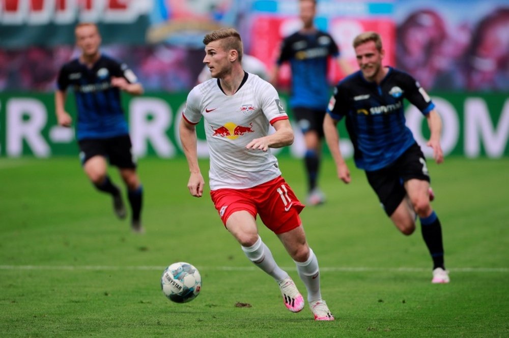 Werner will play no more for Leipzig in the Champions League. AFP