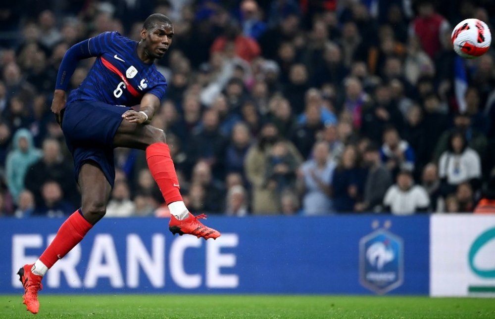 Deschamps a pris des nouvelles de Pogba. AFP