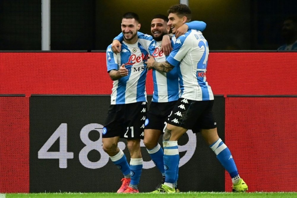 Le formazioni ufficiali di Napoli-Cagliari. AFP
