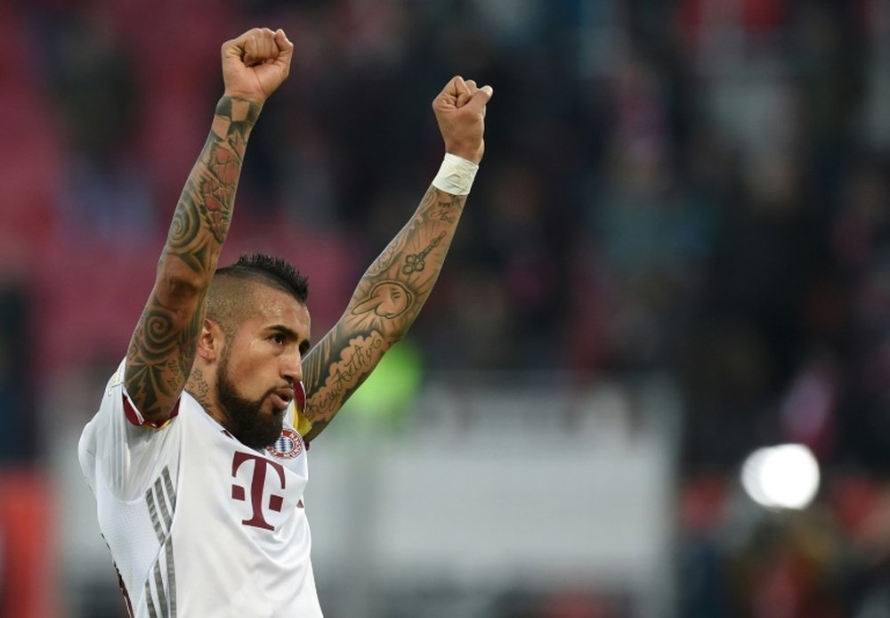 Vidal is happy to fight for his place at Bayern. AFP