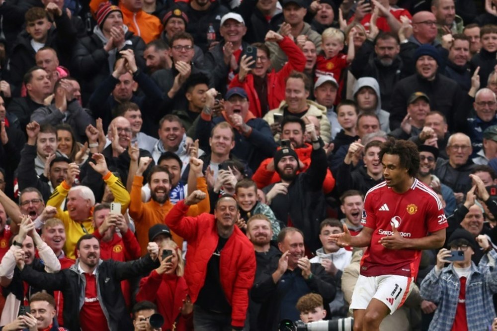 Zirkzee has scored three Premier League goals so far. AFP