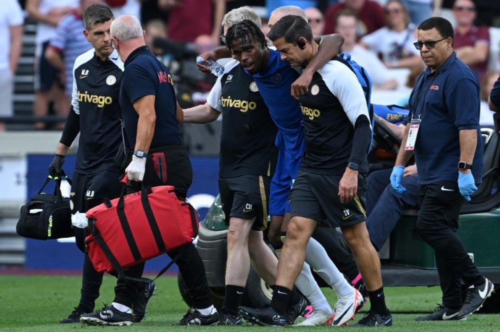 Chukwuemeka has been out for 6 weeks following a knee injury. AFP