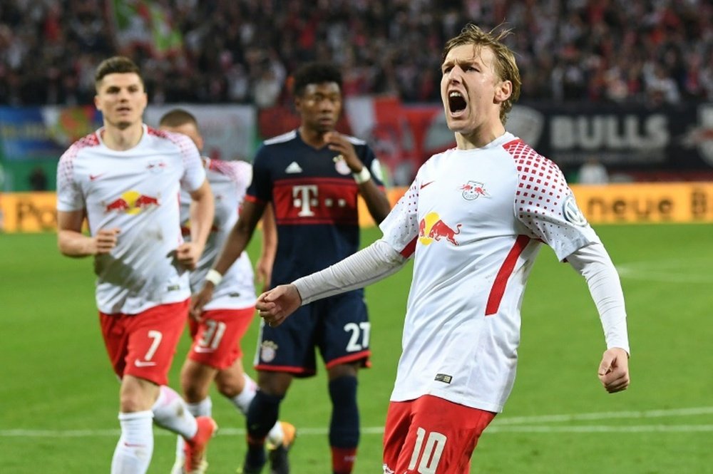 El Leipzig cayó por penaltis ante el Bayern en la DFB Pokal. AFP