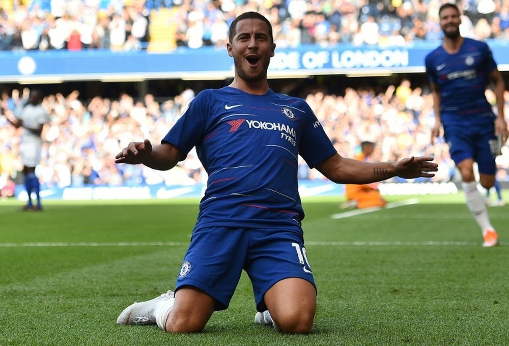 Hazard says he could finish his career with Chelsea. AFP
