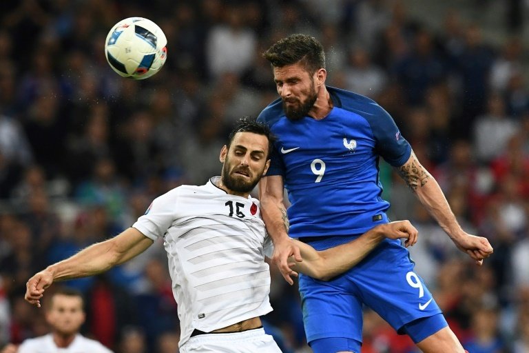 Giroud hails dogged France after Albania scare