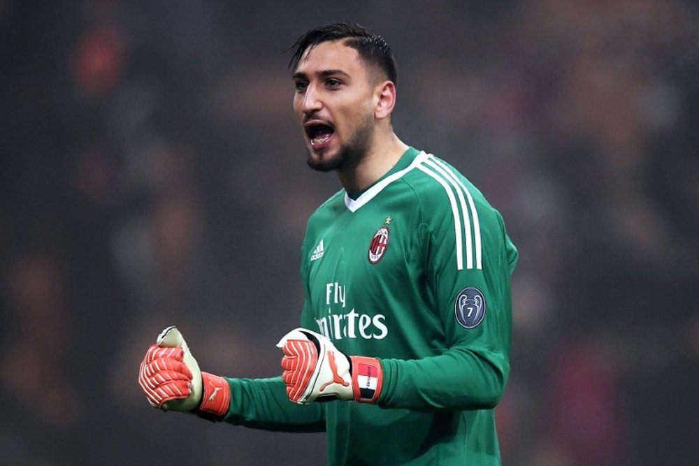Donnarumma is content with AC Milan. AFP