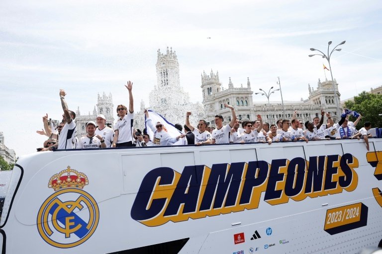 O Madrid encerrará a celebração posando com as 36 Ligas no Bernabéu