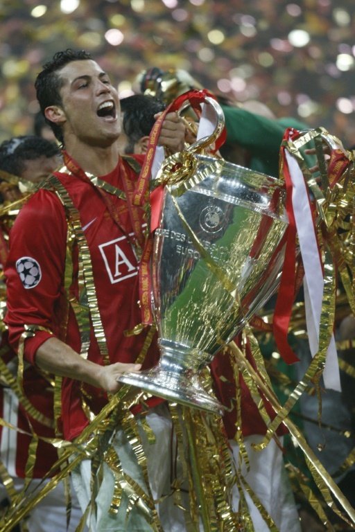 Ronaldo celebrated the victory in true Ronaldo fashion. AFP