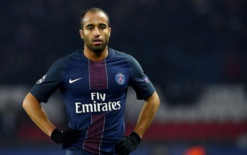 Lucas Moura pasó sus seis últimos meses en París a disgusto. AFP/Archivo