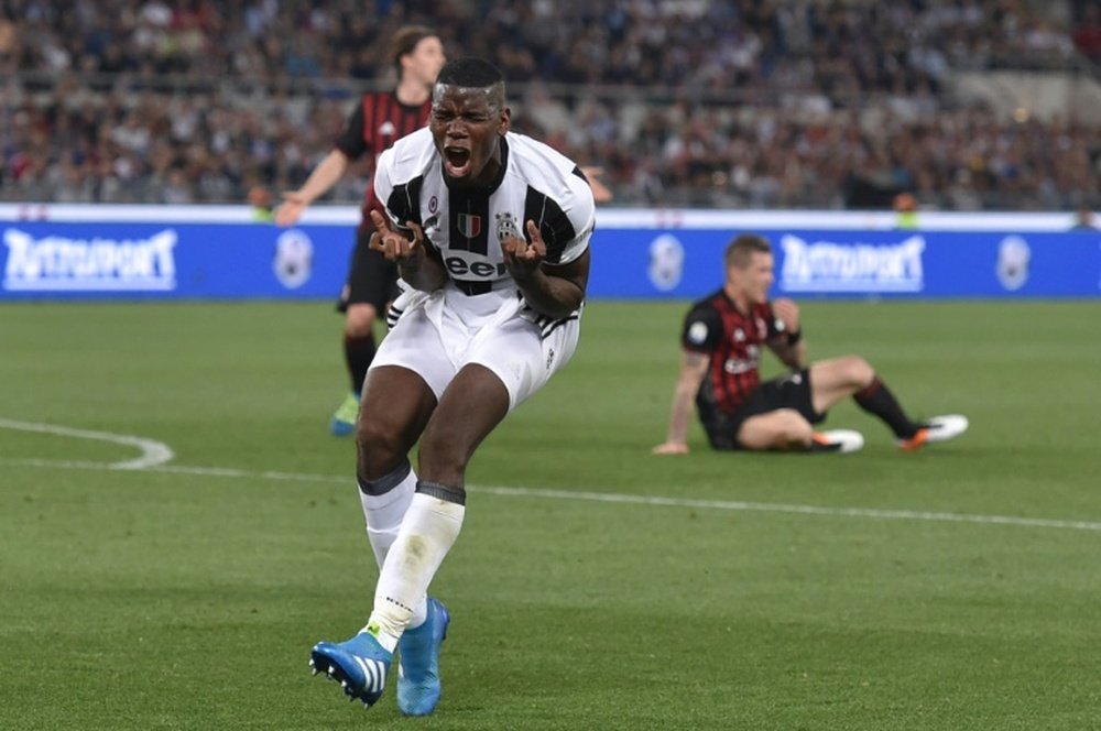 Pogba podría dejar de celebrar goles con la Juventus en breve. AFP