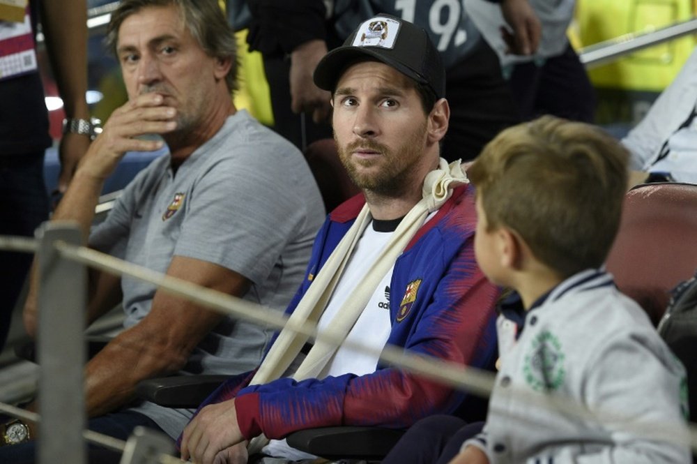 Lionel Messi is still unfit to play for Barcelona. AFP