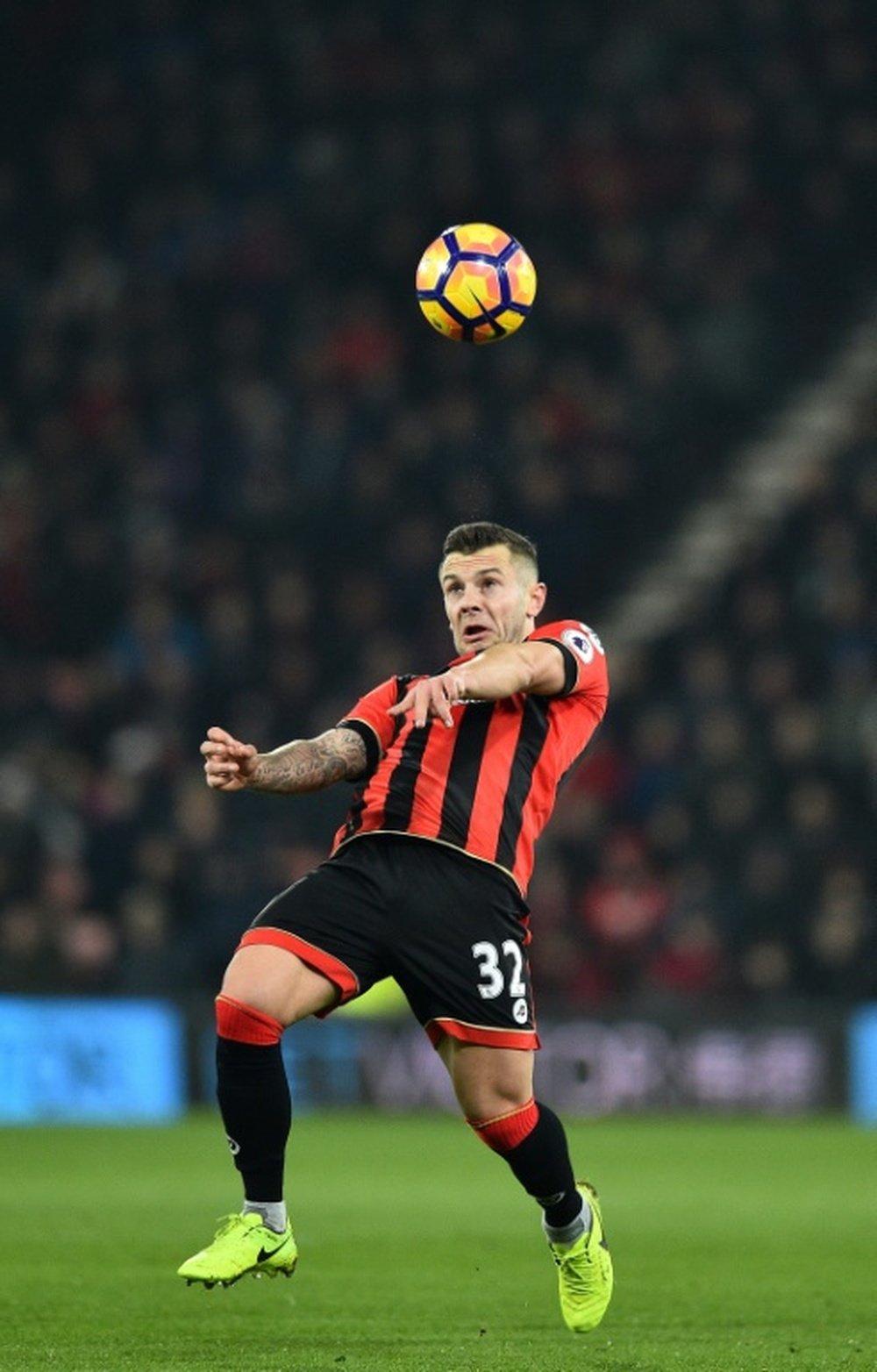Jack Wilshere controlling the ball. AFP