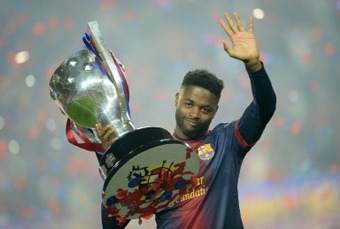 Song no tiene problema en reconocer que fichó por el Barça solo por dinero. AFP/Archivo