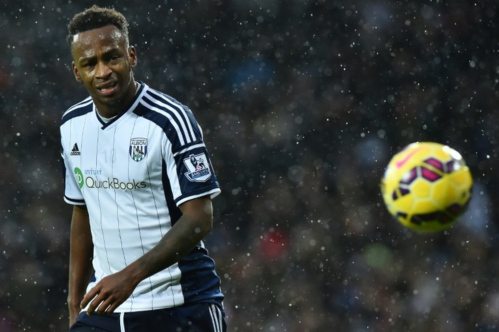 West Bromwich Albions striker Saido Berahino, pictured on December 26, 2014, had hoped to be allowed to join Tottenham on transfer deadline day