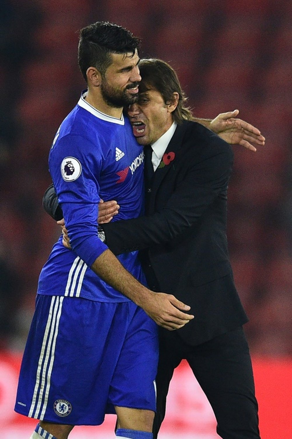 Conte wants Diego Costa to focus on the current season. AFP