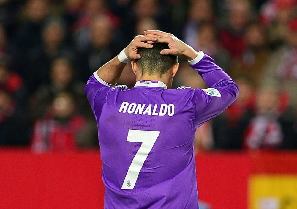 Cristiano Ronaldo lors d'un match de Liga avec le Real Madrid. AFP