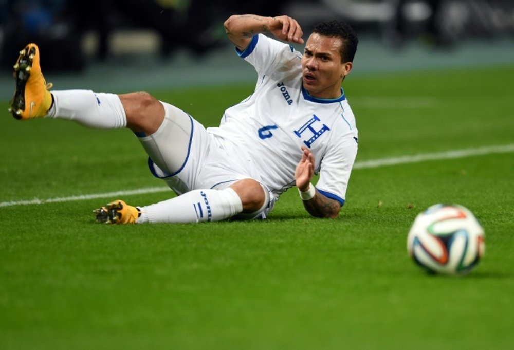 Honduras midfielder Arnold Peralta, seen in action during a friendly match against Japan, in Toyota, in November 2014