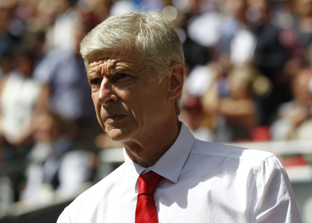 Arsenal manager Arsene Wenger looks on ahead of the FA Community Shield match against Chelsea at Wembley Stadium, on August 2, 2015