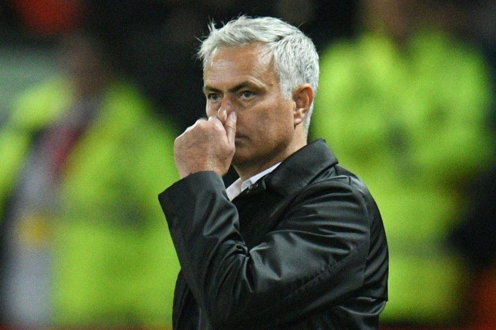 Manchester United manager Jose Mourinho is living on past glories. AFP
