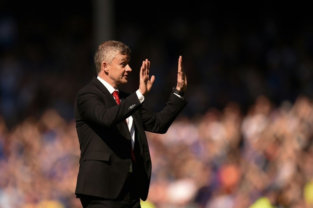 Manchester United manager Ole Gunnar Solskjaer apologises. AFP