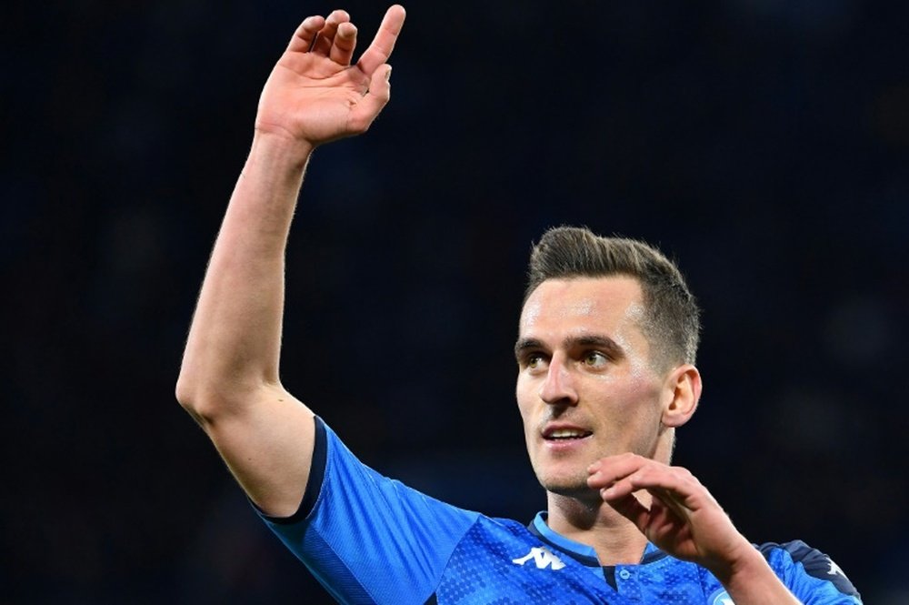 Milik could leave Napoli. AFP