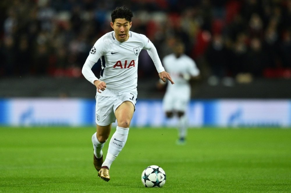 Son is loving life at Spurs. AFP