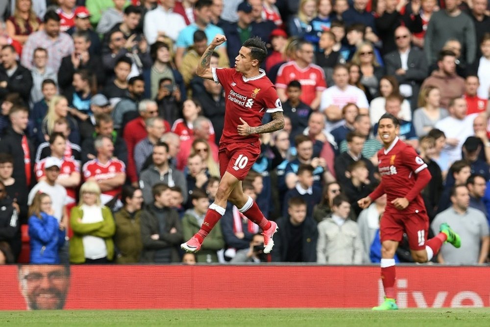 Philippe Coutinho wants success at Anfield. AFP