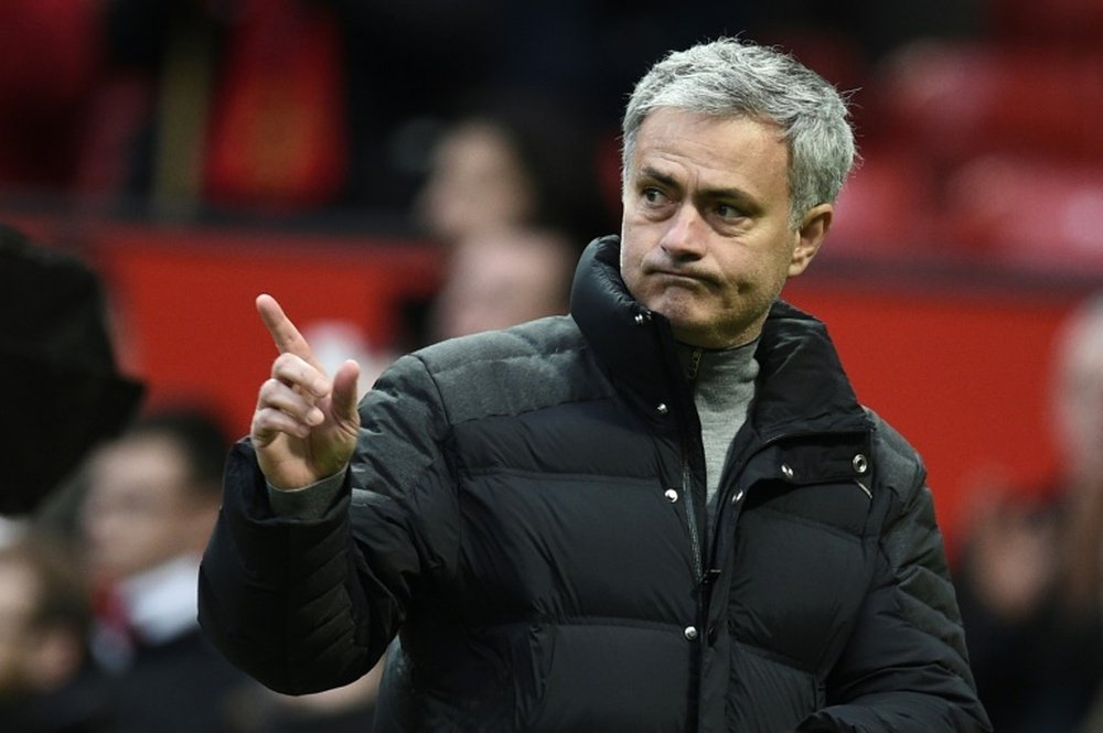 Manchester Uniteds manager Jose Mourinho leaves the pitch at the end of the English FA Cup third round football match between Manchester United and Reading at Old Trafford in Manchester, north west England, on January 7, 2017