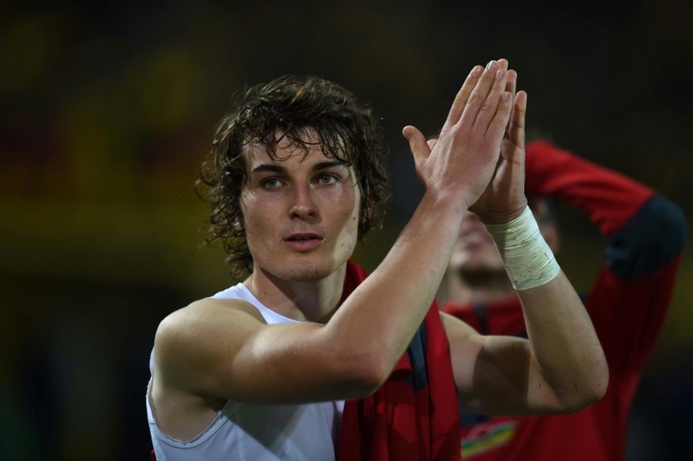 Leicester City signed Caglar Soyuncu (pictured September 2016) and Filip Benkovic, but resisted interest from Manchester United for Harry Maguire