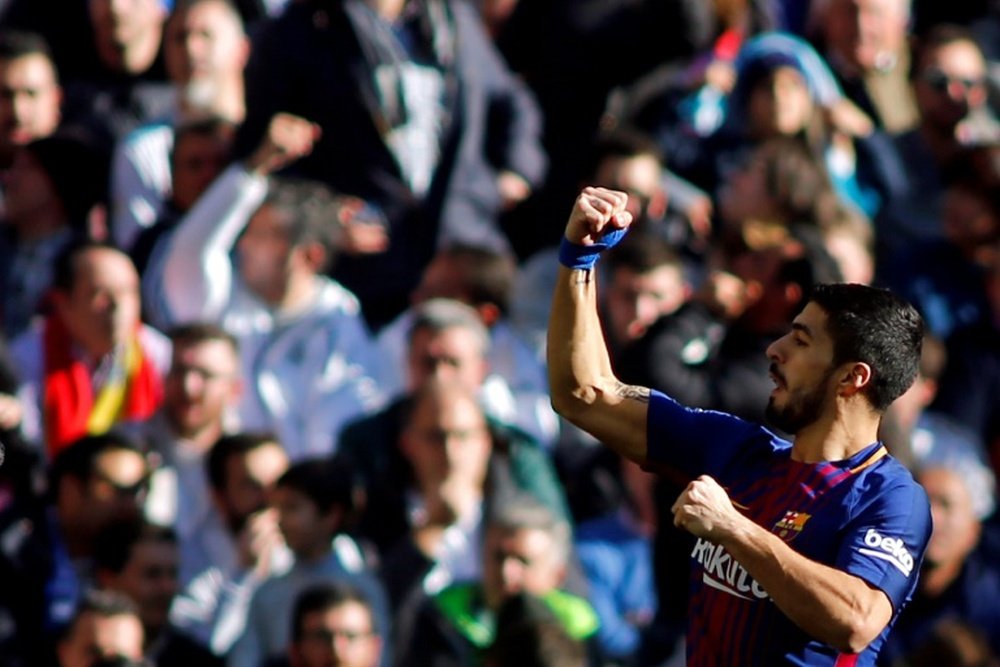 Suarez opened the scoring against Real. AFP