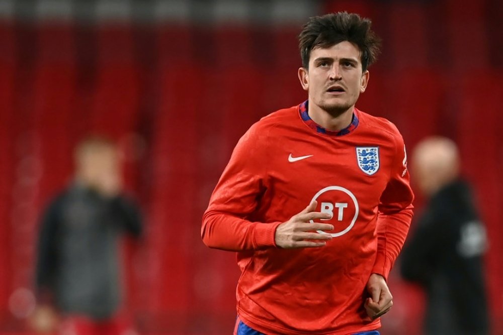 Maguire fue expulsado en su último encuentro con Inglaterra. AFP