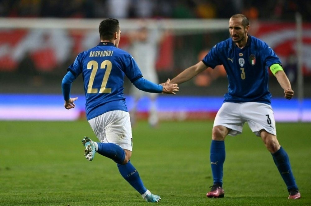 Italy bounced back from their World Cup exit with victory in Turkey. AFP