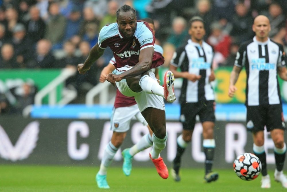 Michail Antonio, máximo goleador del West Ham en la Premier. AFP