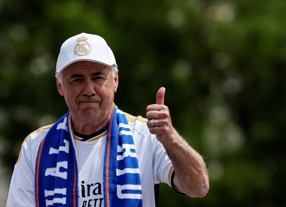 Le groupe du Real Madrid pour la finale de la Ligue des champions. afp