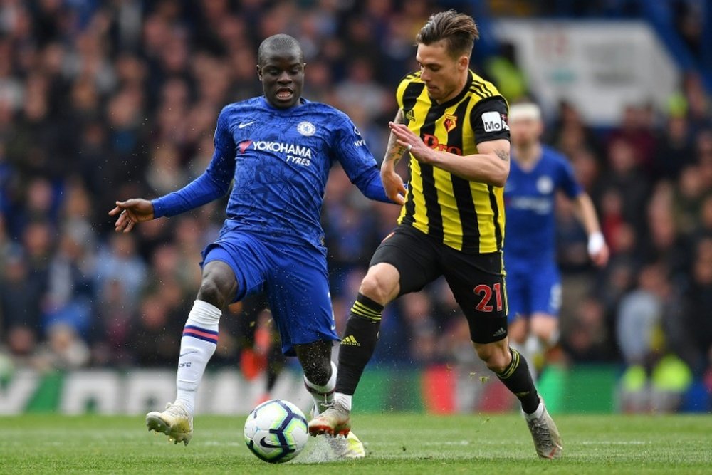 Kante is only 50:50 to play in Europa League final. AFP