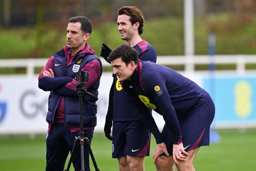 Manchester United's Maguire is set to undergo a scan. AFP