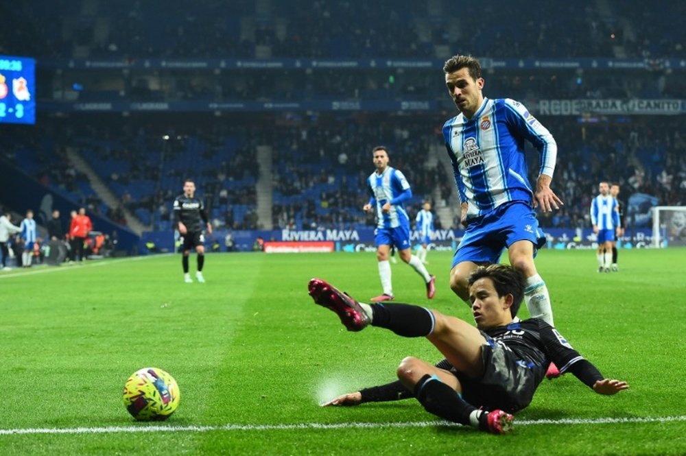Takefusa Kubo protagonizó la anécdota del Espanyol 2-3 Real Sociedad. AFP