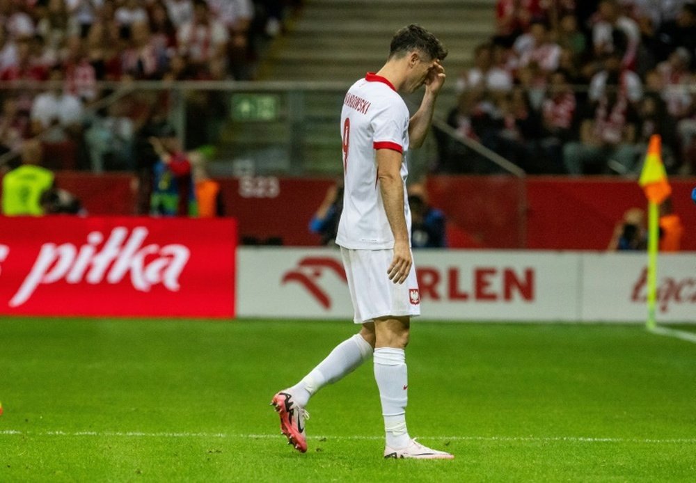 Robert Lewandowski suffered a torn biceps femoris in a friendly against Turkey. AFP
