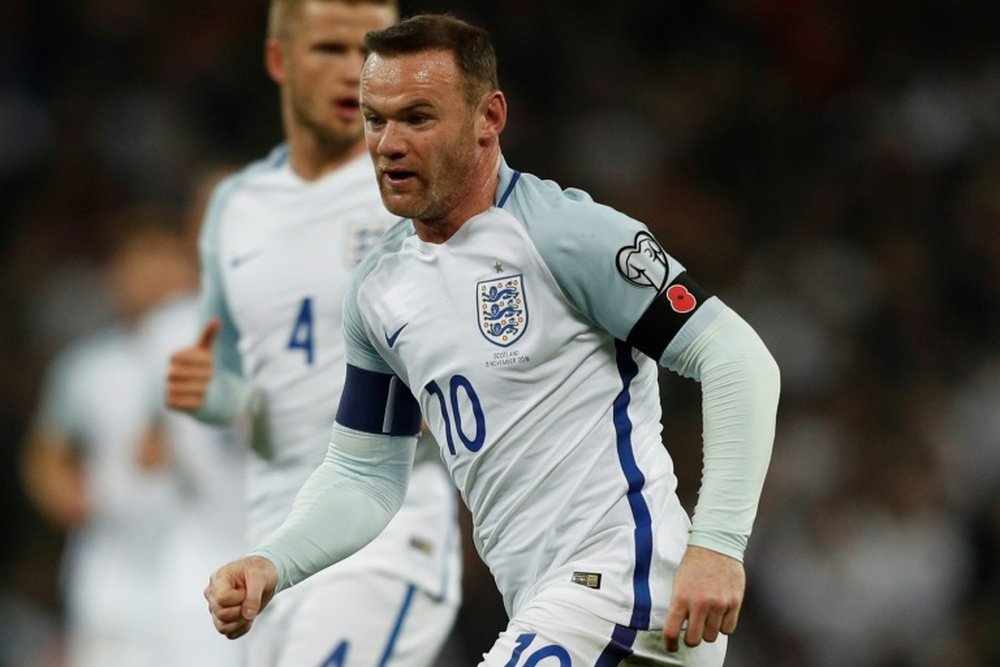 England captain Wayne Rooney wears a poppy armband to commemorate Armistice Day in a World Cup qualifier against Scotland at Wembley on November 11, 2016