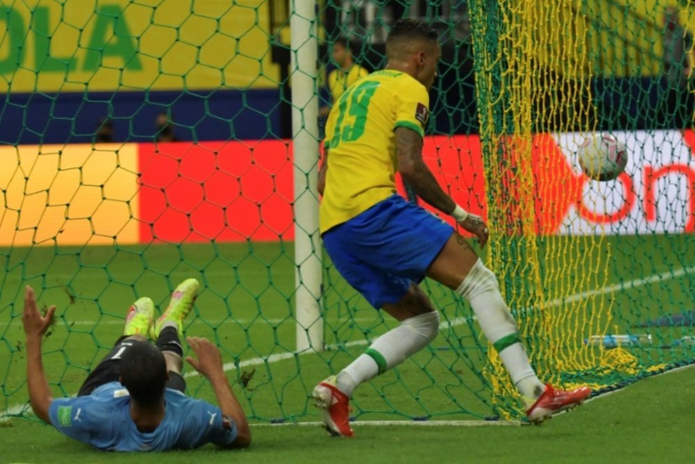 Brasil goleó por 4-1 a Uruguay. AFP