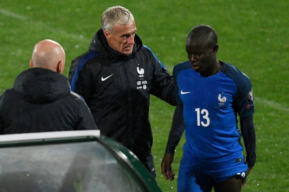 Kante picked up an injury while on international duty with France. AFP
