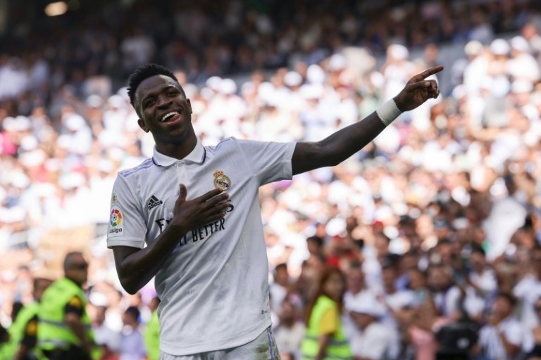 Vinicius ha ganado más el mismo número de partidos que Ronaldo. AFP