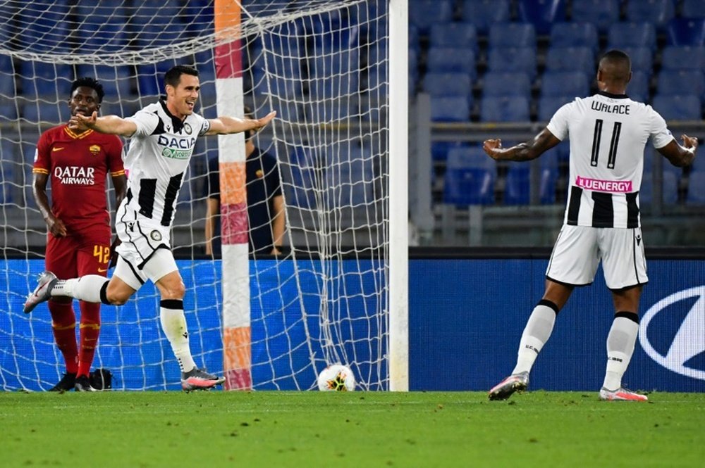 Roma were well beaten by Udinese at the Stadio Olimpico. AFP
