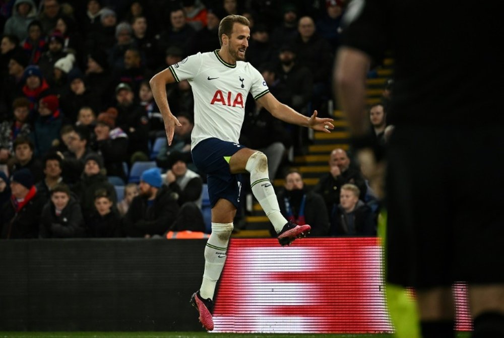 Harry Kane scored twice as Tottenham easily beat Crystal Palace. AFP