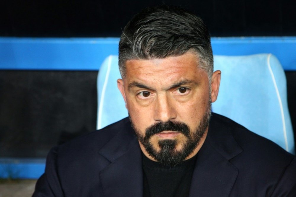 De Laurentiis quer Gattuso até 2023. AFP