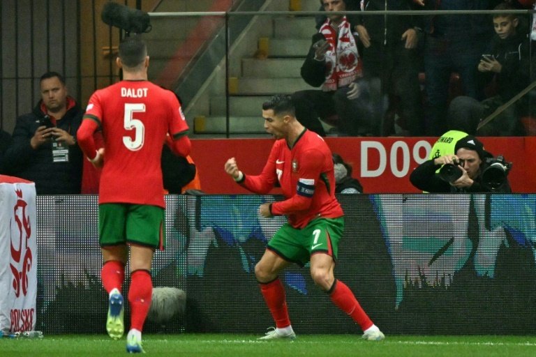 Ronaldo marque son 134ème but avec le Portugal lors du 3-1 contre la Pologne en Ligue des Nations