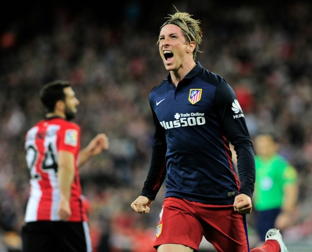Fernando Torres ya es el octavo máximo goleador del Atlético. AFP