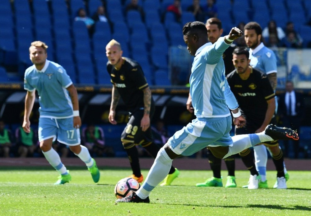 Balde hits five-minute hat-trick for Lazio