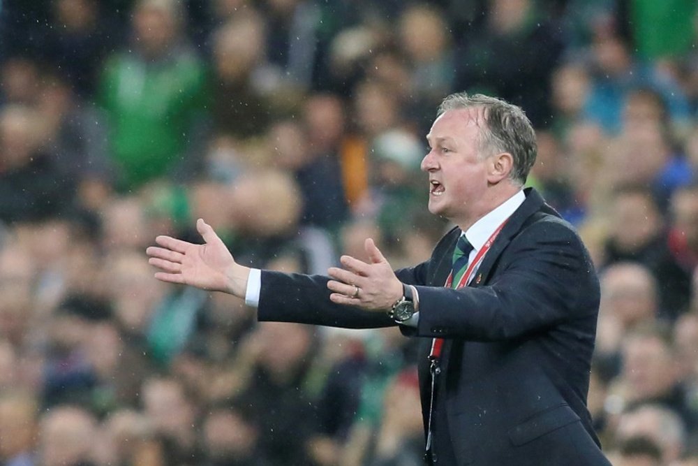 Michael O'Neill was positive in defeat against Bosnia. AFP