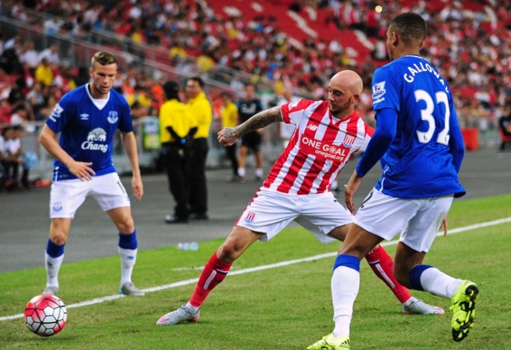 Brendan Galloway, right, joined Everton in 2014